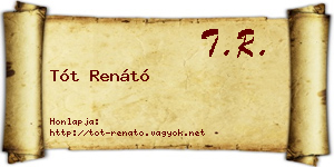 Tót Renátó névjegykártya