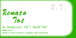 renato tot business card